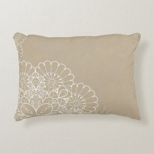 Retro background with lace ornament decorative cushion