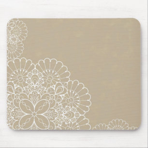 Retro background with lace ornament mouse mat
