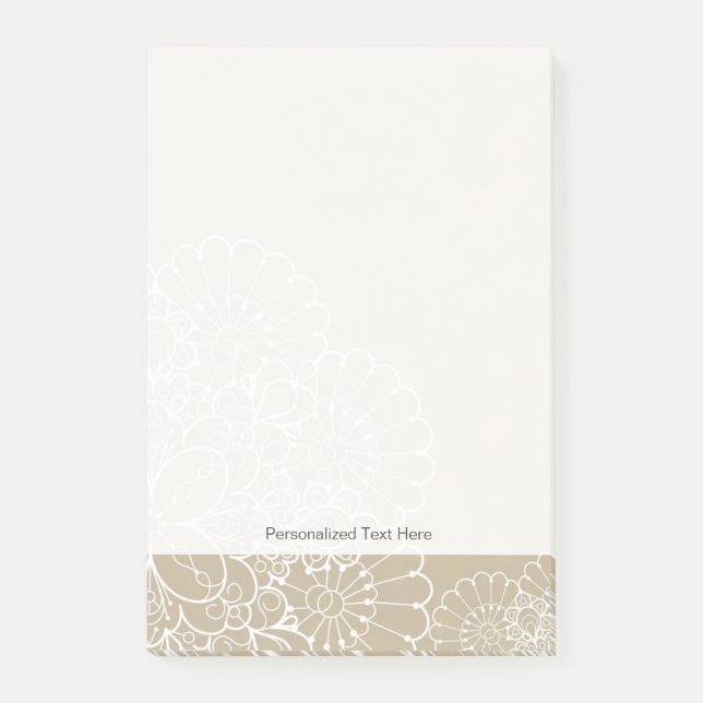 Retro background with lace ornament post-it notes (Front)