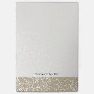 Retro background with lace ornament post-it notes