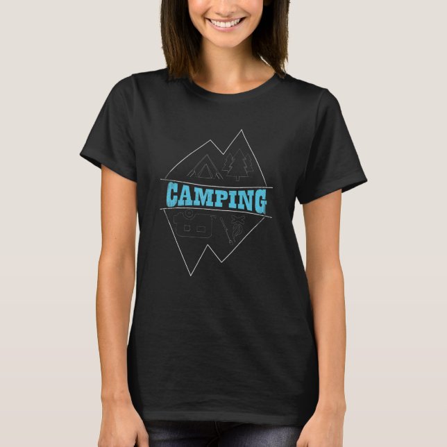 Retro backpacking  hiking backpacking 2 T-Shirt (Front)