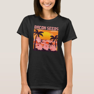 Retro Bacon Seeds, Boys Girls Farmer, Hog Lover, C T-Shirt