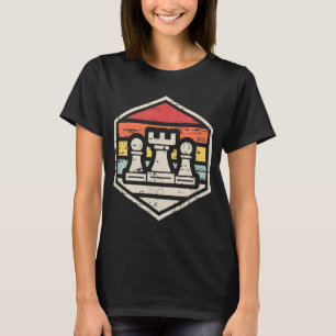 Retro Badge Chess Rook 80s chess T-Shirt