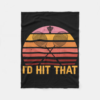 Retro Badminton Id Hit That Fleece Blanket