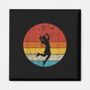 Retro Badminton Lover  Magnet