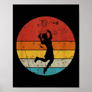 Retro Badminton Lover  Poster