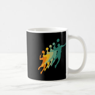 Retro Badminton Players Shuttle Sports Racket Coac Coffee Mug