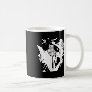 Retro Badminton Racket Shuttle Player Coffee Mug