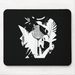 Retro Badminton Racket Shuttle Player  Mouse Mat