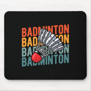Retro Badminton Racket Team - Player Vintage Shutt Mouse Mat