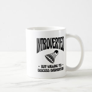 Retro Badminton Shuttle Racket Coffee Mug