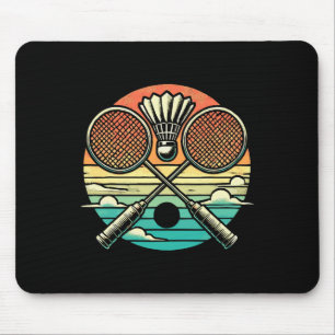 Retro Badminton Shuttle Racket Mouse Mat