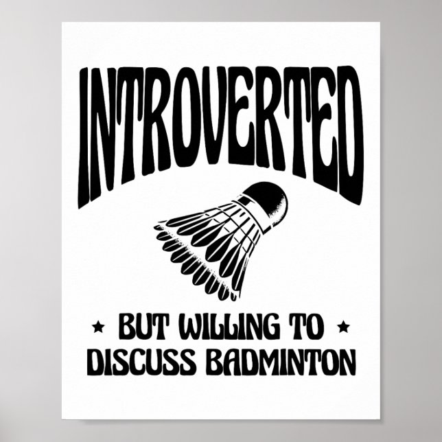 Retro Badminton Shuttle Racket  Poster (Front)
