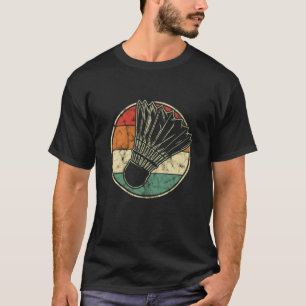 Retro Badminton Shuttlecock Graphic for Men Women T-Shirt