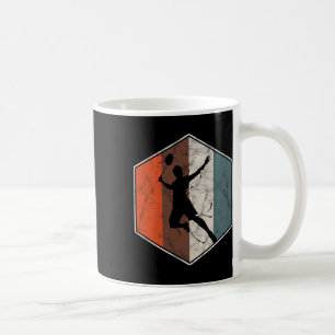 Retro Badminton Tennis Player Vintage Sports  Coffee Mug