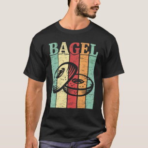 Retro Bagels Food Foodie Bread Jewish T-Shirt