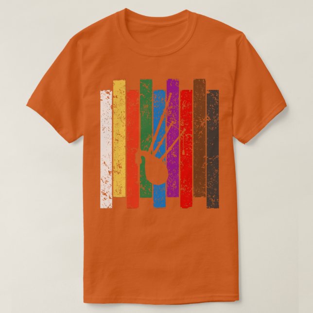 Retro Bagpipe Silhouette 1 T-Shirt (Design Front)