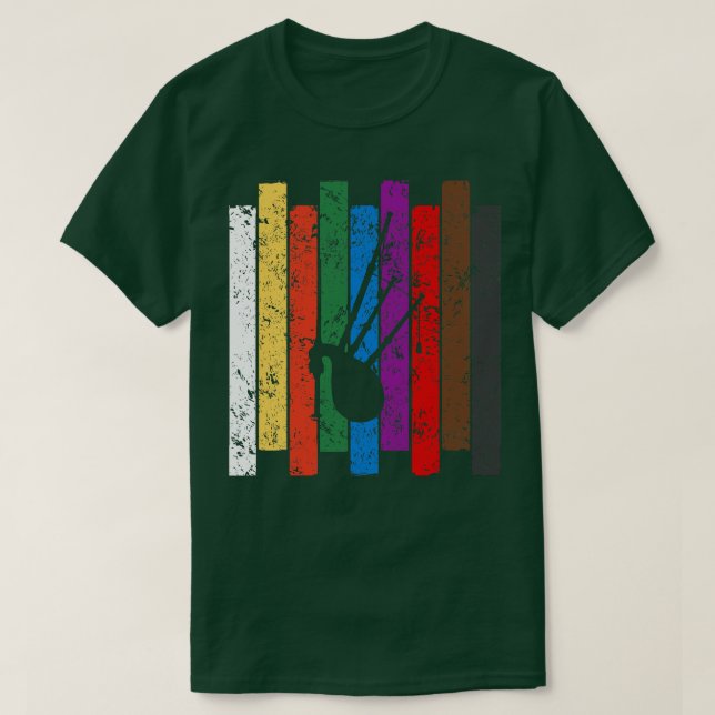 Retro Bagpipe Silhouette 2 T-Shirt (Design Front)