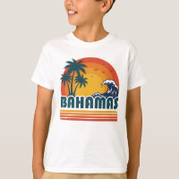 Retro Bahamas Beach Summer Sunset 70s Palm Tree