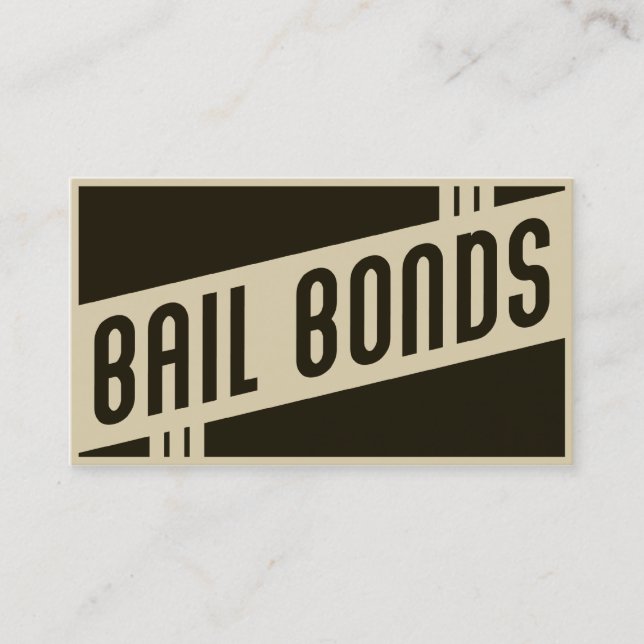 retro bail bonds business card (Front)