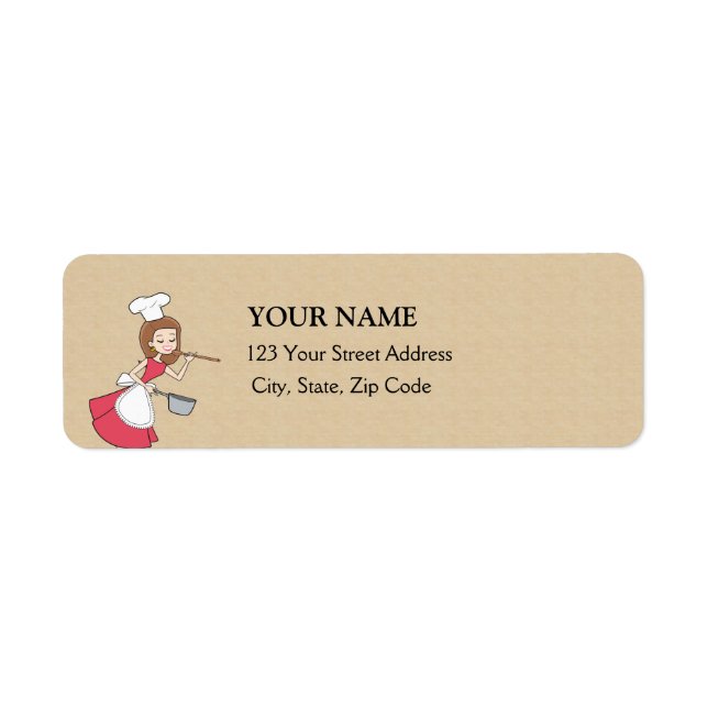 Retro Baker Return Address Label (Front)