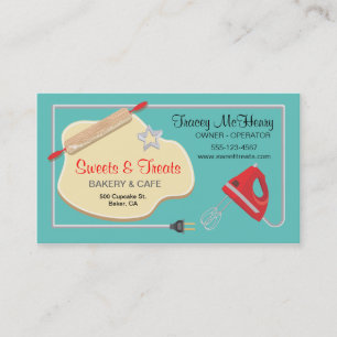 Retro Bakery Cookie Business card Bread Back