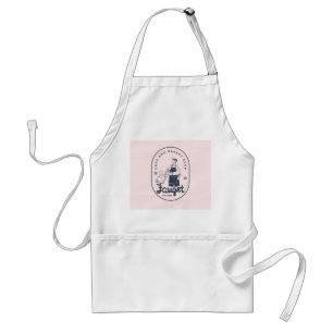 Retro Bakery Shop Custom Logo Vintage White Apron