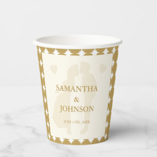 Retro Ballroom Vintage Ivory Wedding Paper Cups