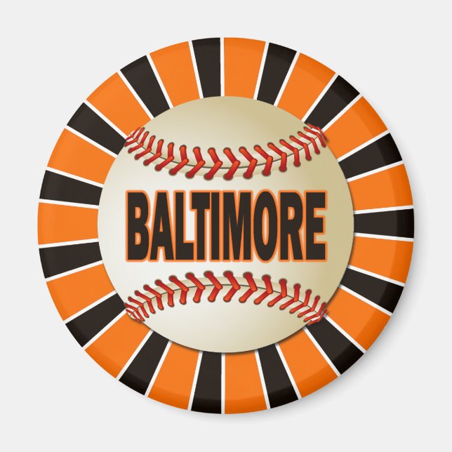 RETRO BALTIMORE BASEBALL MAGNET (Front)