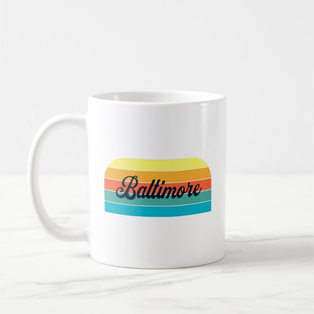 Retro Baltimore  Coffee Mug (Left)
