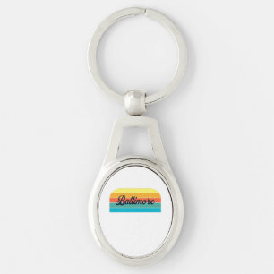 Retro Baltimore Key Ring