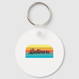 Retro Baltimore  Keychain