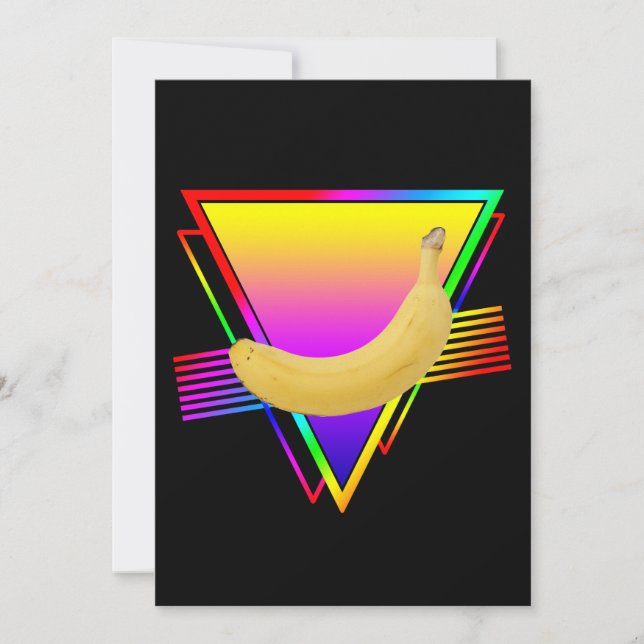Retro Banana Fruit Invitation (Front)