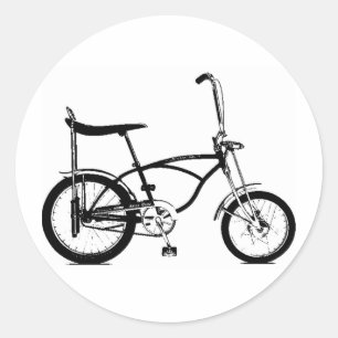 Retro Banana Seat Bike Classic Round Sticker