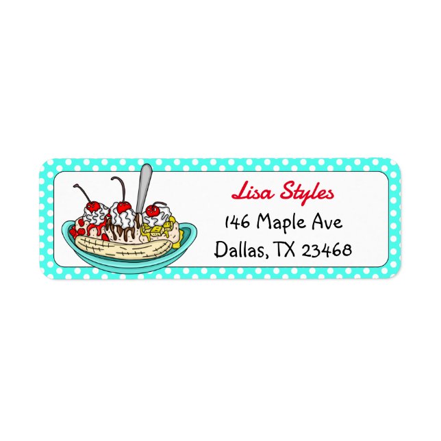 Retro Banana Split Ice Cream Sundae   (Front)