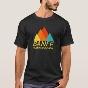 Retro Banff Alberta Canada Mountain Hiker Adventur T-Shirt