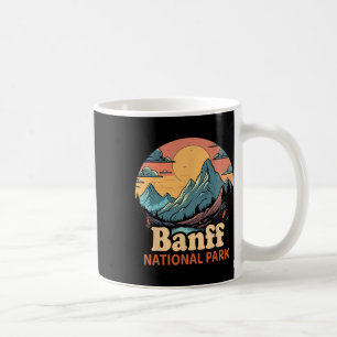 Retro Banff National Park Hiking Camping Trip Coffee Mug