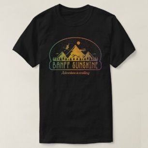Retro Banff Sunshine Ski Adventure is Waiting T-Shirt