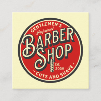 Retro Barbershop  Business Card