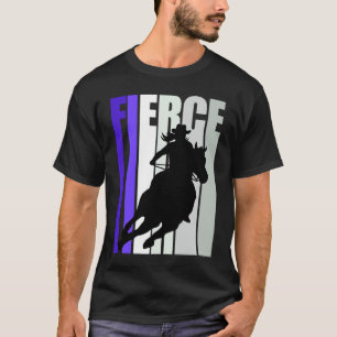 Retro Barrel Racing Fierce Cowgirl Hat Western The T-Shirt