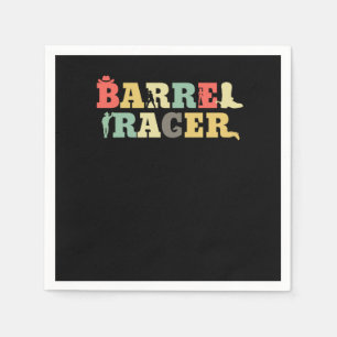Retro Barrel Racing Show Vintage Barrel Racer Napkin