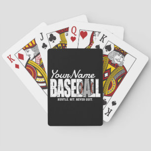 Retro Baseball ADD NAME Pinstripe Team Player Playing Cards