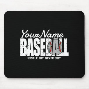 Retro Baseball Add Name Pinstripe Team Player T Sh Mouse Mat