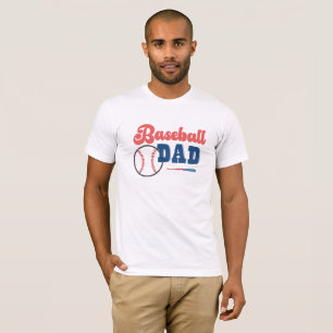 Retro Baseball Dad T-Shirt Personalised Dad Shirt