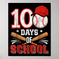 Retro Baseball Lovers Boys 100th Day Of School Pla