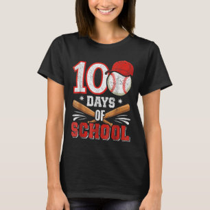 Retro Baseball Lovers Boys 100th Day Of School Pla T-Shirt