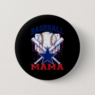Retro baseball mama baseball mum women mother's da 6 cm round badge
