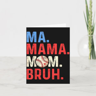 Retro baseball mom ma mama mom bruh mothers day card