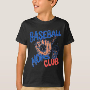 Retro baseball moms club iced coffee sports mum T-Shirt
