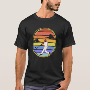 retro Baseball Pitcher and catcher Baseball homeru T-Shirt